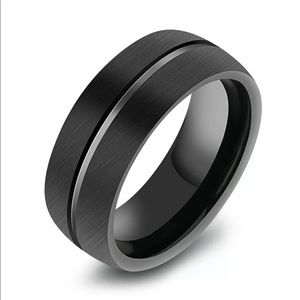 3 for $25! Men Women Stainless Matte Black Ring